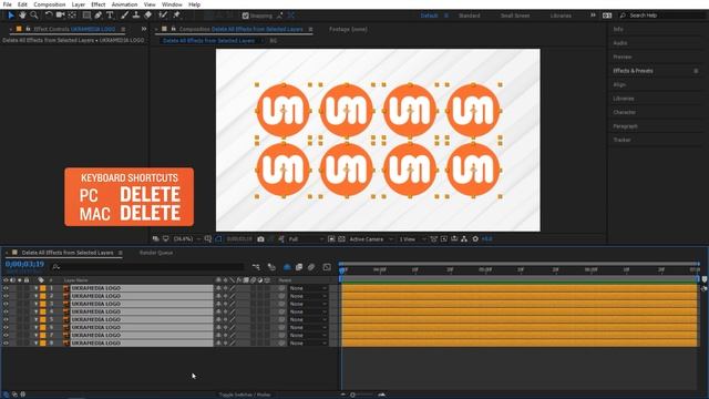Tip 016 - Delete All Effects from Selected Layers in After Effects смотреть онлайн