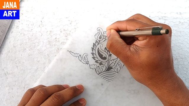Flower Design with Pencil Shading | Tracing Paper Drawing смотреть онлайн