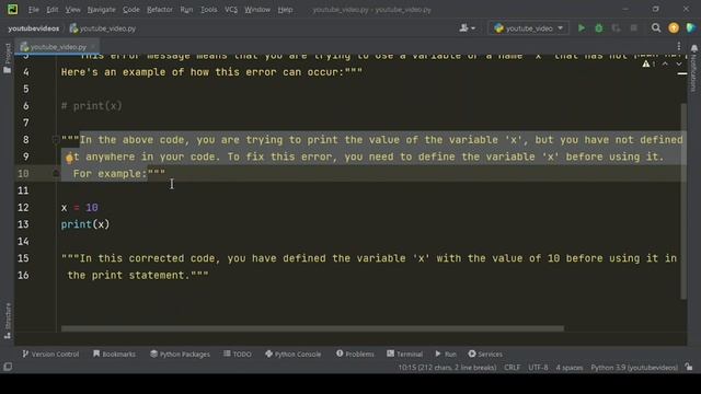 "How to Fix 'NameError name 'x' is not defined' in Python | Debugging Tutorial" смотреть онлайн
