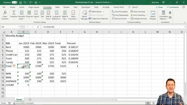 3.6 Adjacent Cells Error in Excel Calculations смотреть онлайн
