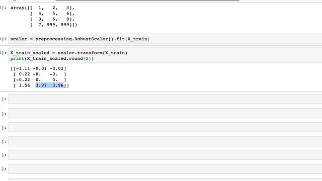 #6: Scikit-learn 4: Preprocessing 4: Scaling data with outliers using RobustScaler смотреть онлайн