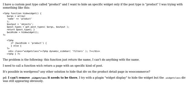 Wordpress: Hide a widget inside a div on specific type of post (3 Solutions!!) смотреть онлайн