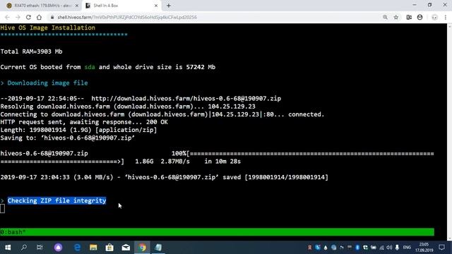 HIveOS  Удаленная перезапись образа