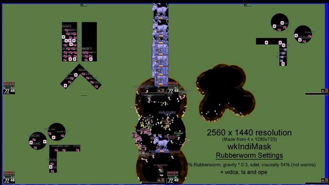 Worms Armageddon - Concrete Donkey Massacre (2560 x 1440 res) смотреть онлайн