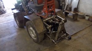 Мини трактор переломка, своими руками. Задняя навеска. Вот что получилось)