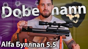 PCP Alfa Dobermann Буллпап 5.5 мм (250 мм, стандартные нарезы, дерево) видео обзор