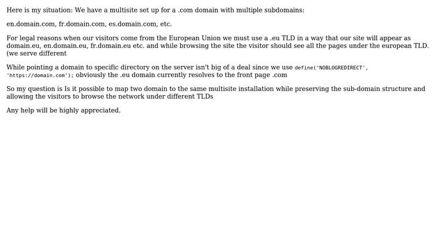 Wordpress: Setting two top level domains for multisite смотреть онлайн