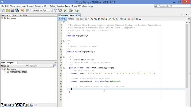 Copy all values from one array to another in Java смотреть онлайн