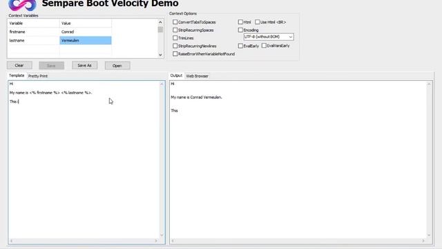 Sempare Boot Velocity Template Engine Demo - Variable Substitution смотреть онлайн