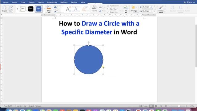 How to Draw a Circle with a Specific Diameter in Word (MICROSOFT) смотреть онлайн