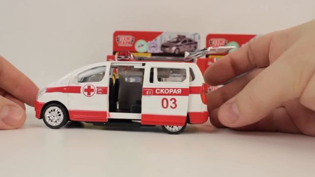 Машинки корейских марок автомобилей Технопарк и Welly. Полицейская машина, скорая помощь и другие. смотреть онлайн