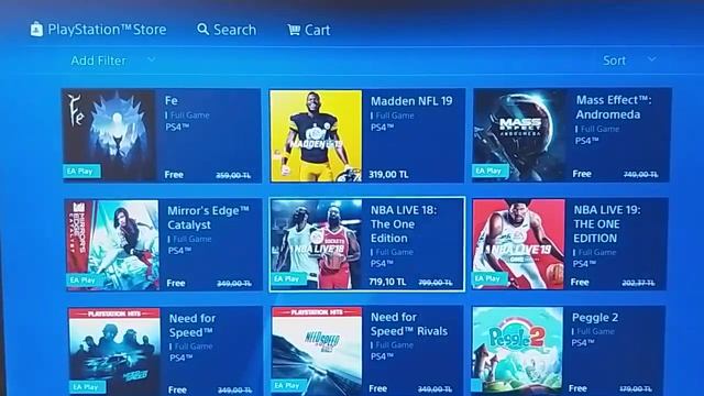 Каталог игр EA Play на PS4 смотреть онлайн