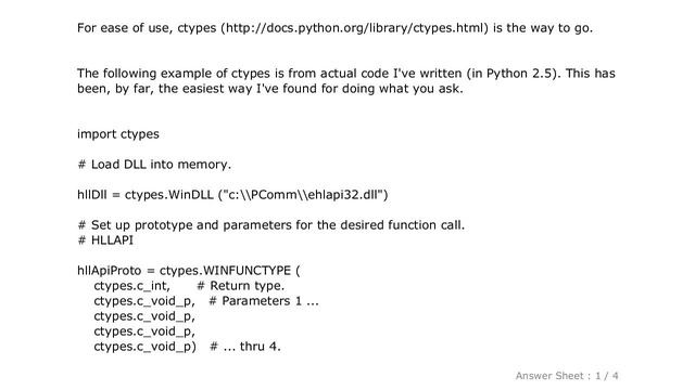 PYTHON : How can I use a DLL file from Python? смотреть онлайн