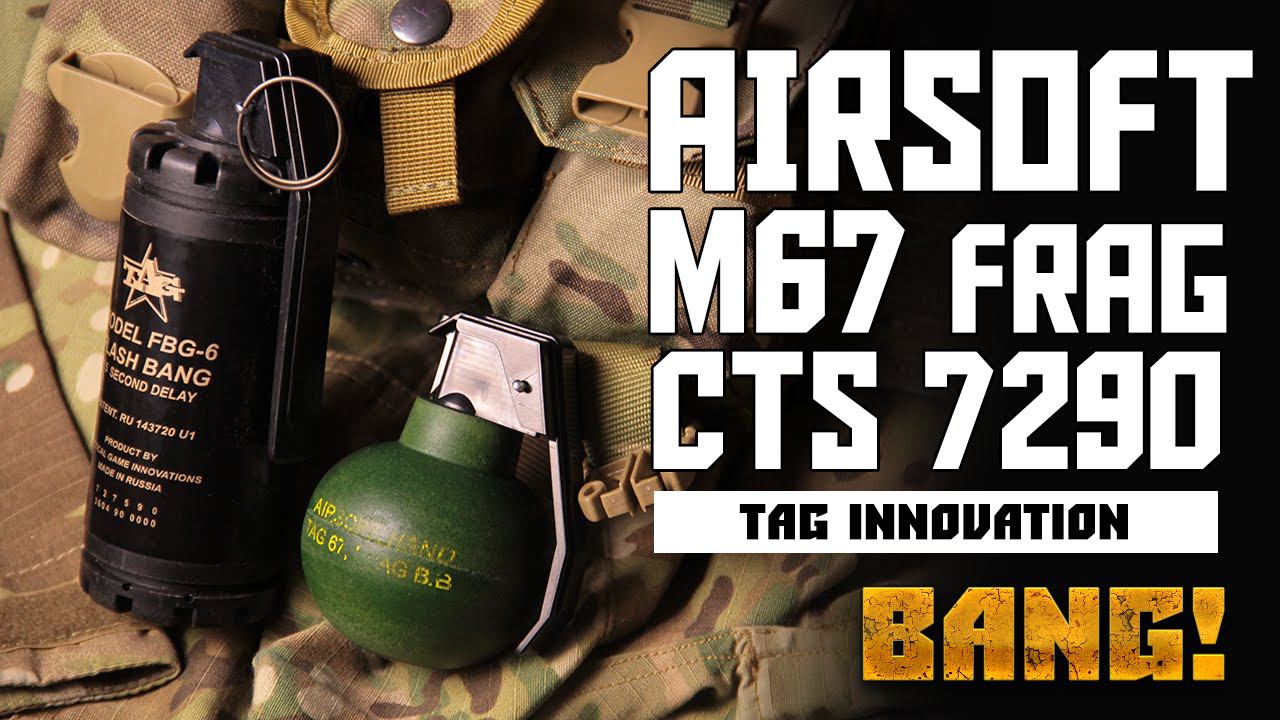 Airsoft M67 FRAG And CTS 7290 Flashbang From TAG INN. (BANG IN THE END!!)