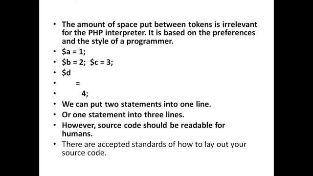 Lexical Structure of PHP смотреть онлайн