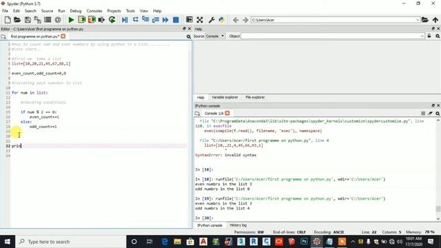 How to find even or odd numbers in a list || python program || python programerz смотреть онлайн