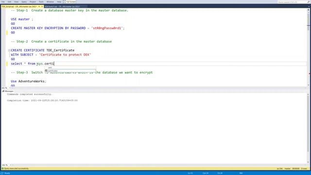 Transparent Data Encryption in SQL Server | DP 203 Exam Topic | TDE SQL смотреть онлайн
