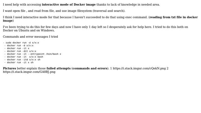 Trouble accessing docker interactive mode image (Docker noob) смотреть онлайн