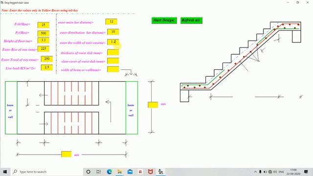 RCC SOLUTIONS VERSION 1.0 :demo on design of waist slab stair case смотреть онлайн