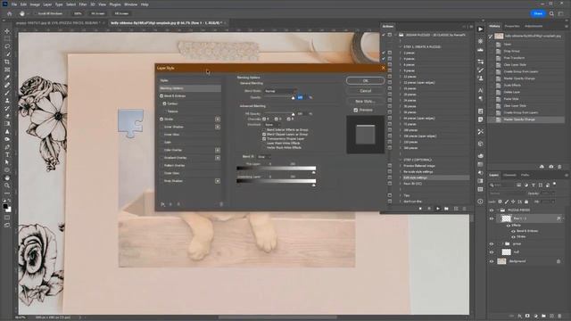 Using the "Classic Jigsaw Puzzles" Photoshop actions смотреть онлайн