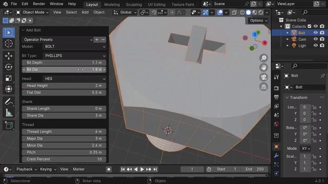 Como crear Tornillos en Blender 4.0 | Addons BoltFactory смотреть онлайн