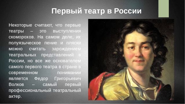 "Фёдор Волков - основатель русского театра". Час театра смотреть онлайн