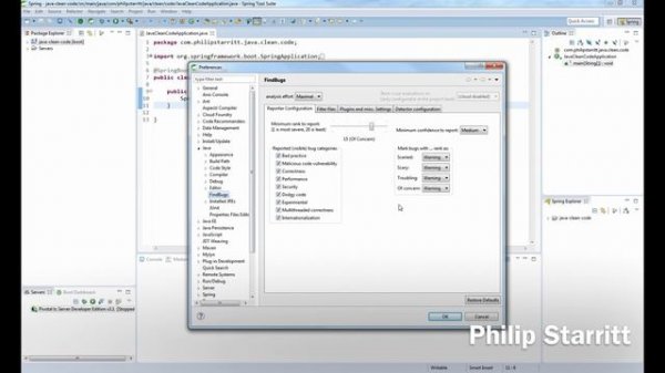 Java Clean Code Tutorial #2 - Static Analysis FindBugs Eclipse Plugin Setup