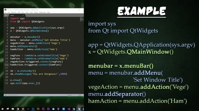 PySide + PyQt | QMainWindow in 3 Minutes смотреть онлайн