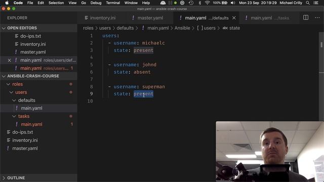 A simple User Manage Role in Ansible (Ansible Training Course 2020) смотреть онлайн