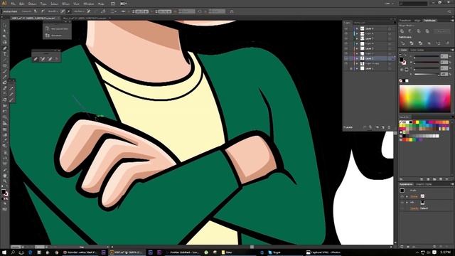 Adobe Illustrator - Digital Art/Cartooning Style, Coloring Using Mouse смотреть онлайн