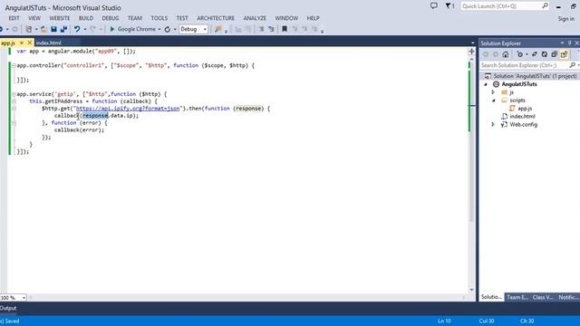 AngularJS Video Tutorials- Create custom Service смотреть онлайн