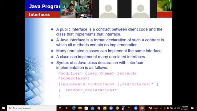 INTERFACE IN JAVA смотреть онлайн