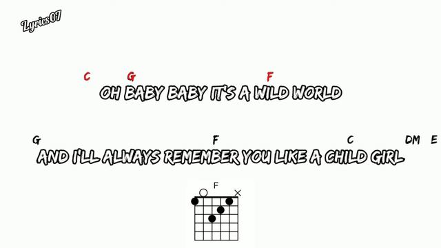 wild world - Mr. Big ( chord with lyrics) #easychord #chords смотреть онлайн