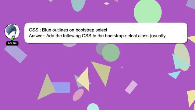 CSS : Blue outlines on bootstrap select смотреть онлайн
