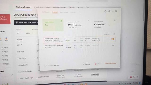 Laptop Mining Monero vs Verus i7 10750h смотреть онлайн