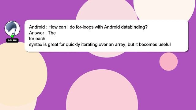 Android : How can I do for-loops with Android databinding? смотреть онлайн