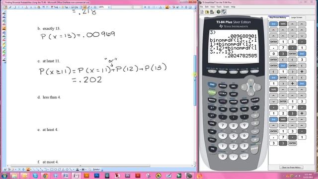 Finding Binomial Probabilities Using the TI-84 смотреть онлайн