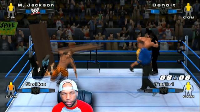 WWE Smackdown Vs Raw 2006 Season Mode Part 15 - Stunners through the Announcer Table! (SVR 2006) смотреть онлайн
