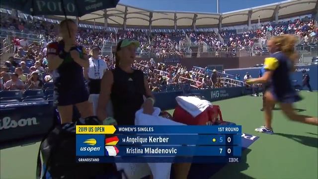 Angelique Kerber Vs. Kristina Mladenovic | US Open 2019 R1 Highlights