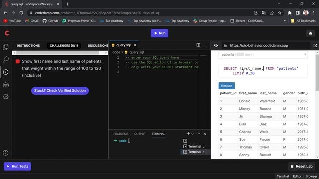 day 2 | 50 Days of SQL | Codedamn Challenge | Between Operator смотреть онлайн