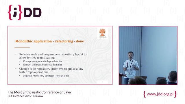 JDD 2017: A quick introduction to Docker, challenges in monolithic applications (Tomasz Kwieciński) смотреть онлайн