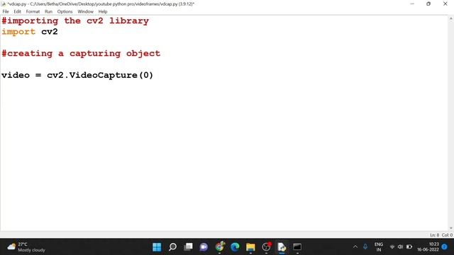 How to capture video using python #pythonprogramming #pythonforbeginners #imageprocessing #opencv смотреть онлайн