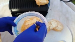 бутерброды с маслом, и сыром в яйце на гриле Tefal Optigrill Smart! Быстрый и легкий завтрак!