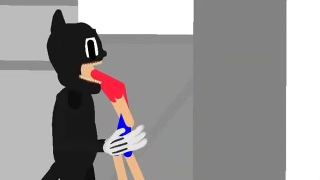 Cartoon Cat Eat Human