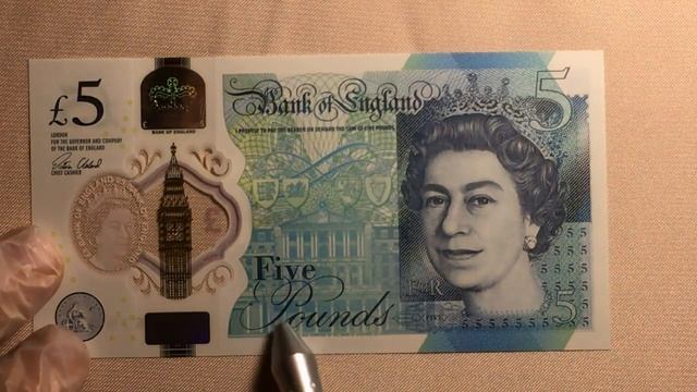 Обзор посылки с банкнотами №10, НОВЫЕ 5 ФУНТОВ СТЕРЛИНГОВ смотреть онлайн