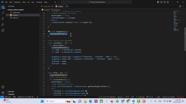 Simple Drag and Drop Element With JavaScript смотреть онлайн