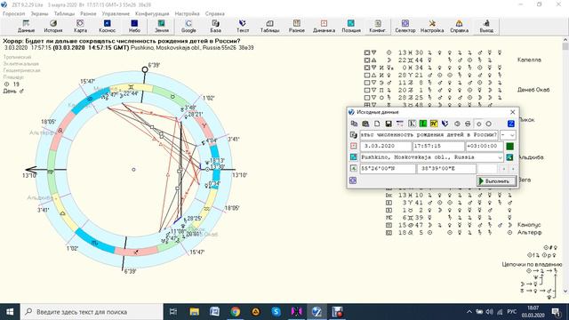 Хорар: Сокращение рождаемости в России. Будет ли увеличение? смотреть онлайн