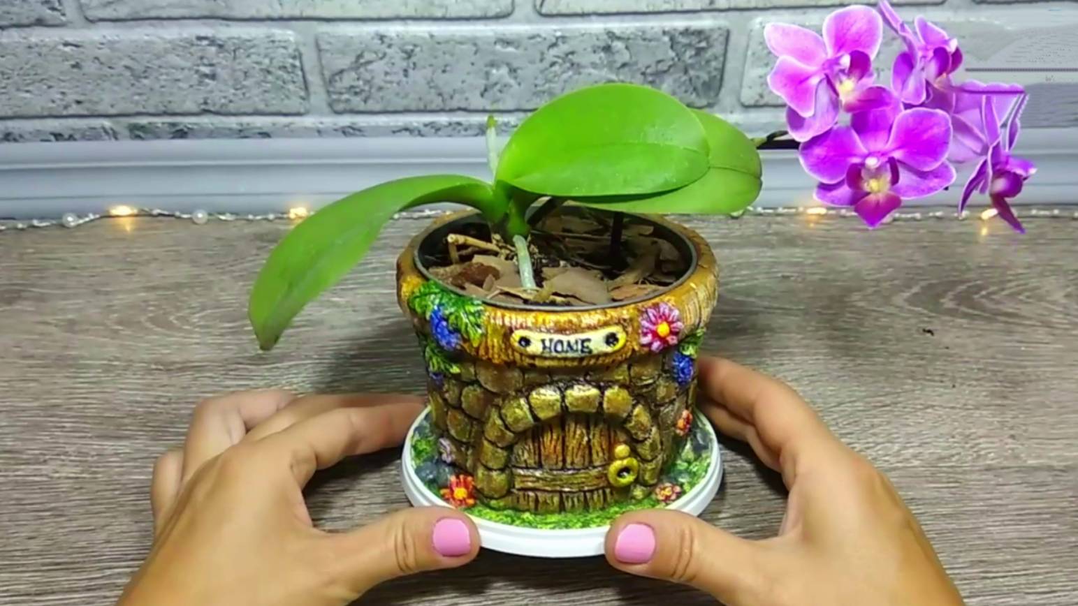 Горшочек для цветка своими руками. DIY. смотреть онлайн