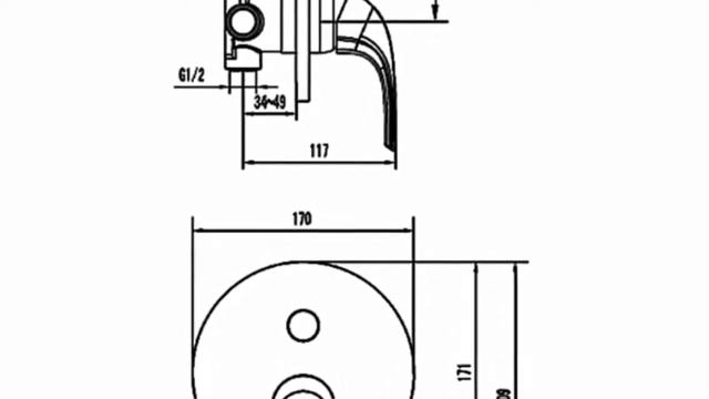 Смеситель для ванны и душа, монтируемый в стену AM.PM Sense F7585000 гарантия 10 лет по скидке смотреть онлайн