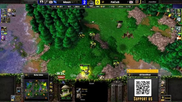 WC3 - TP League S2 M3 - LB Round 3: [NE] Moon vs Focus [ORC] смотреть онлайн